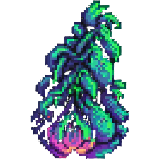 neon smoke pixel art emoji
