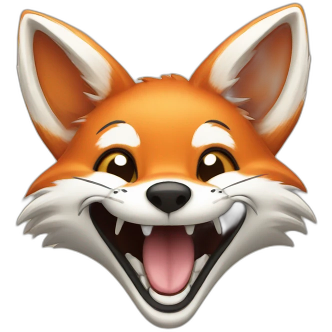 Fox laughing emoji