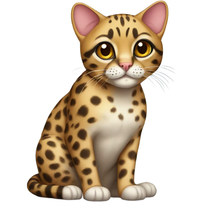 leopard cat sitting emoji
