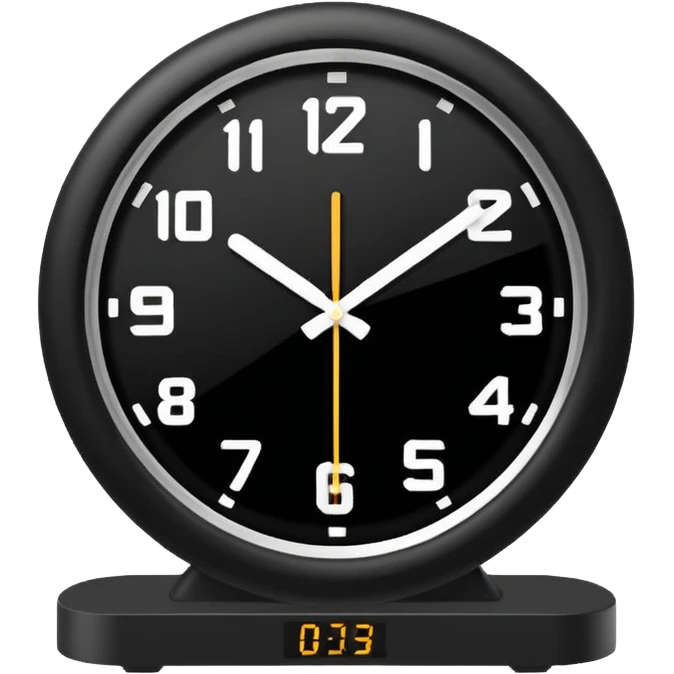 black day light clock emoji
