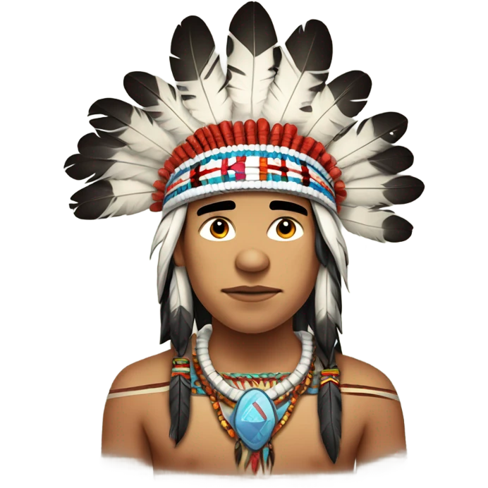 American Indian chief young adult emoji
