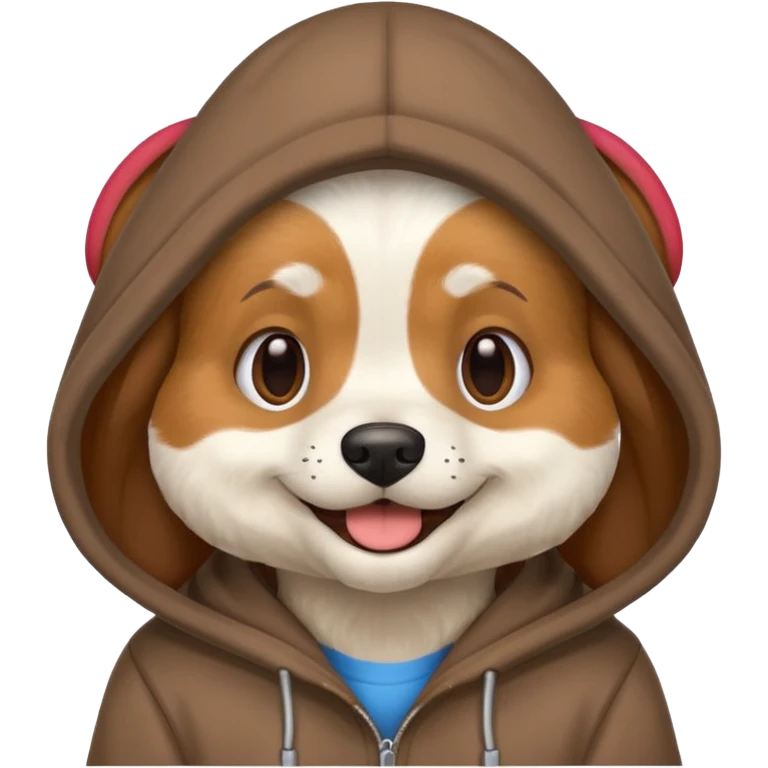 Dog wearing a hoodie emoji