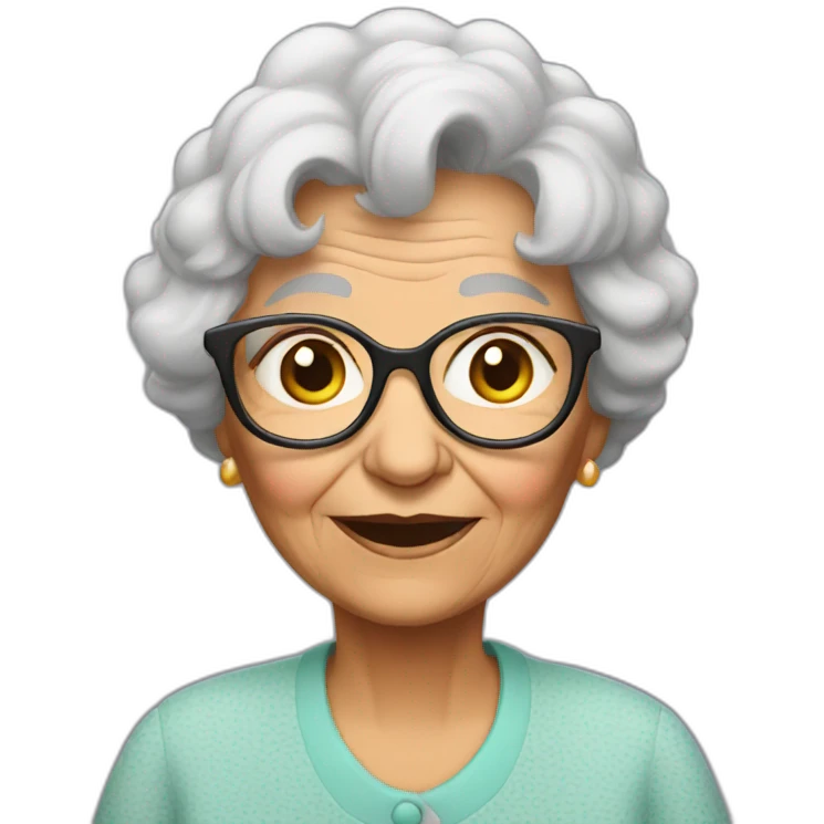 High grandma emoji