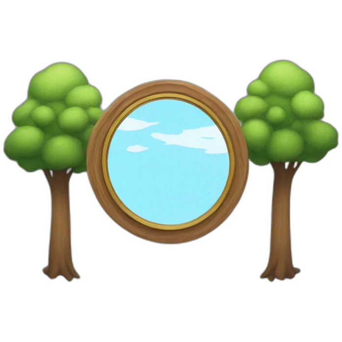 mirror in forest emoji