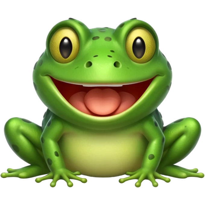 a frog laughing emoji