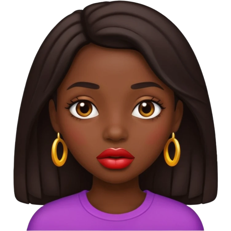 Slay girl with big lips emoji