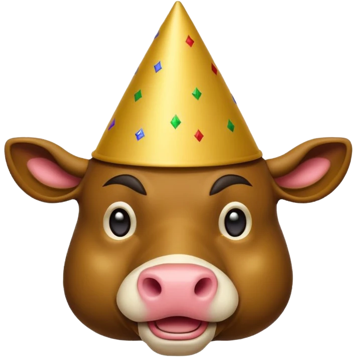 New Year's dressed bull emoji emoji
