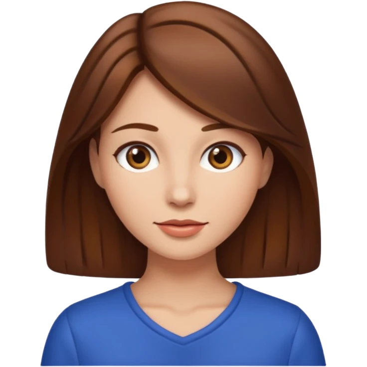 Mujer cabello castaño  emoji