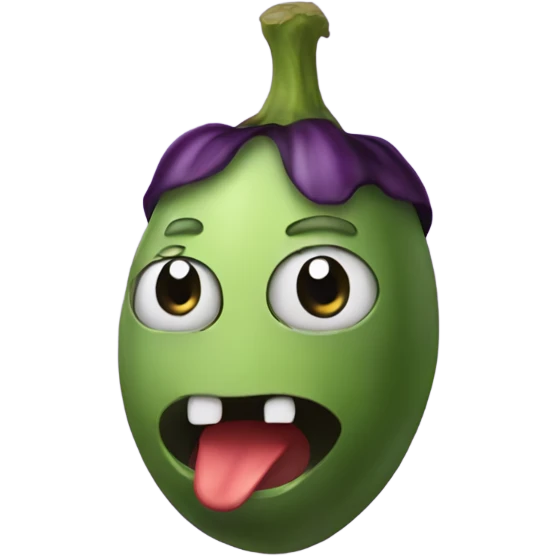 Scary Eggplant emoji