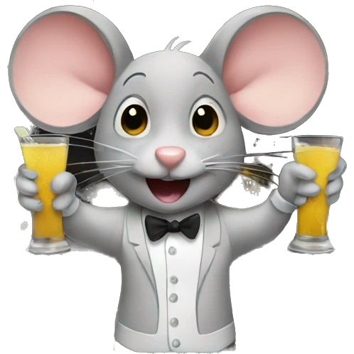 bartending mouse emoji