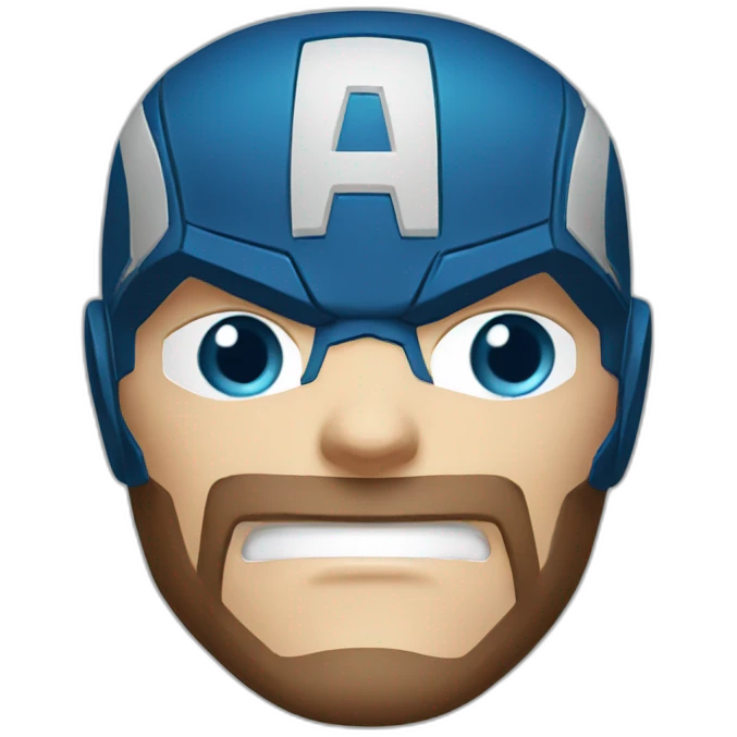 Marvel Captain America head emoji