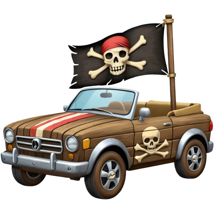 Pirate car emoji
