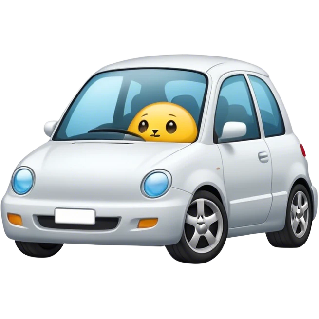 Car wearing a hoodie emoji
