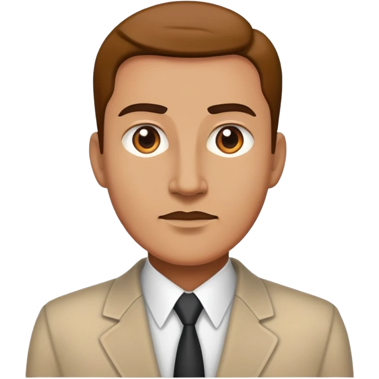Charismatic leader with vision, standing tall and inspiring emoji