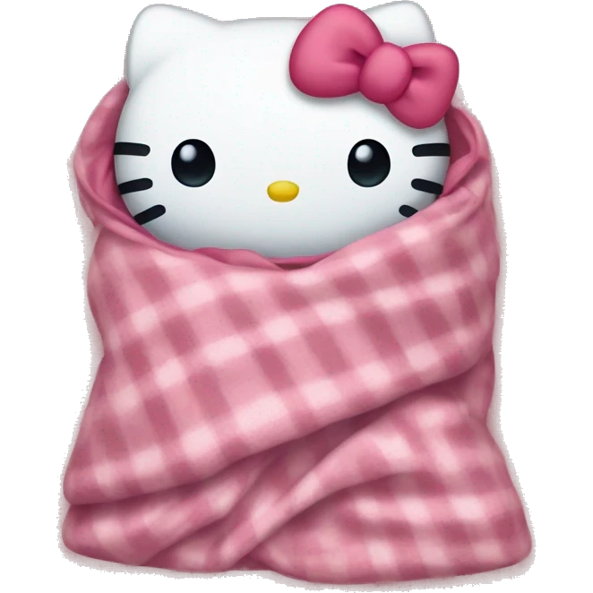 Hello kitty in a blanket  emoji