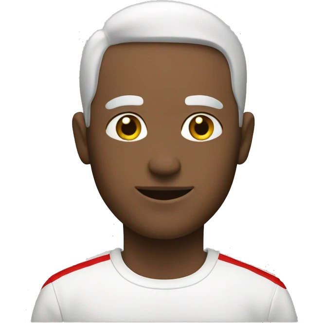 Guy with red white flag emoji