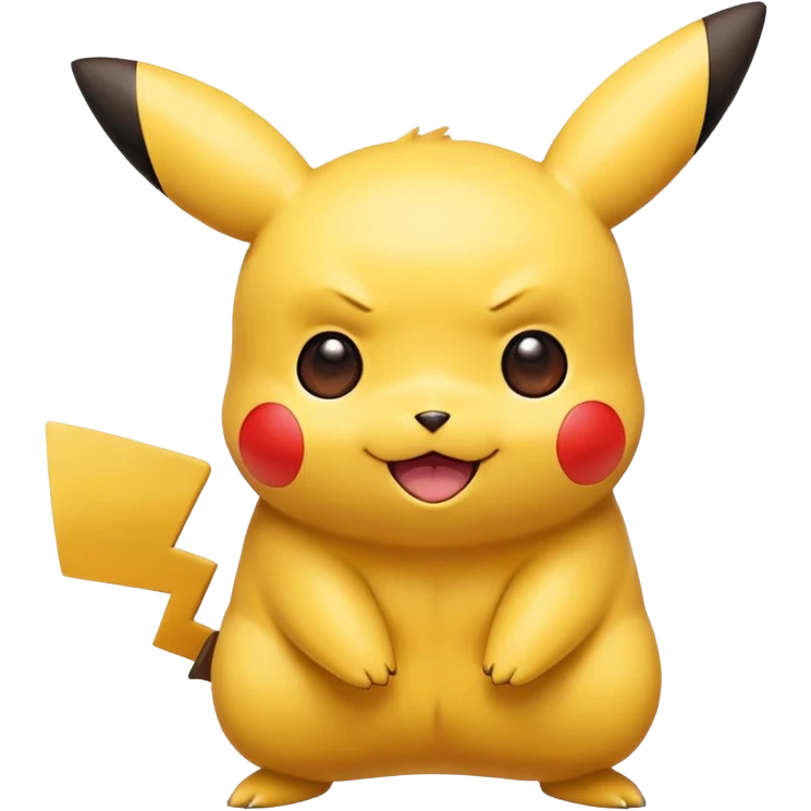 Pikachu, yellow electric pokemon with red cheeks emoji