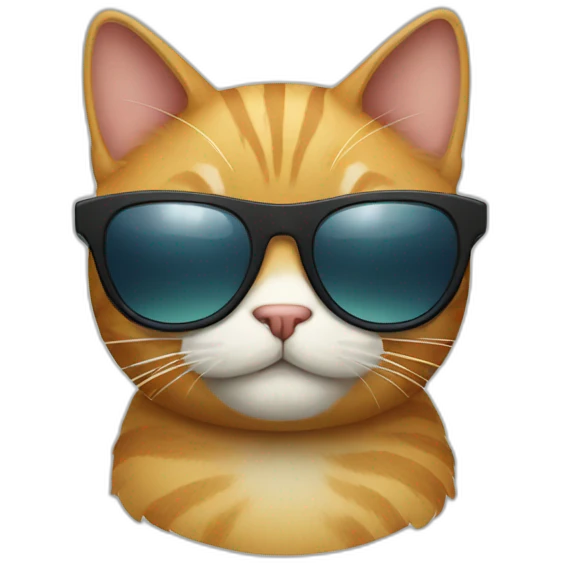 Cat with sunglasses emoji