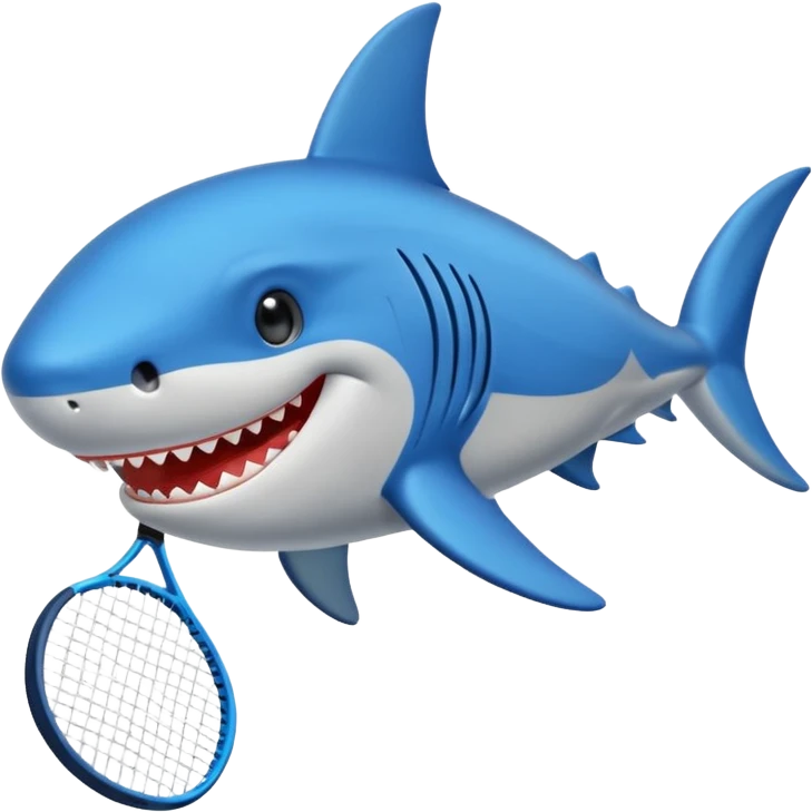 Tiburón cito con tenis azules  emoji
