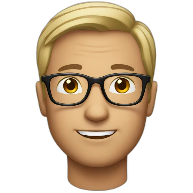 Guy with glasses emoji