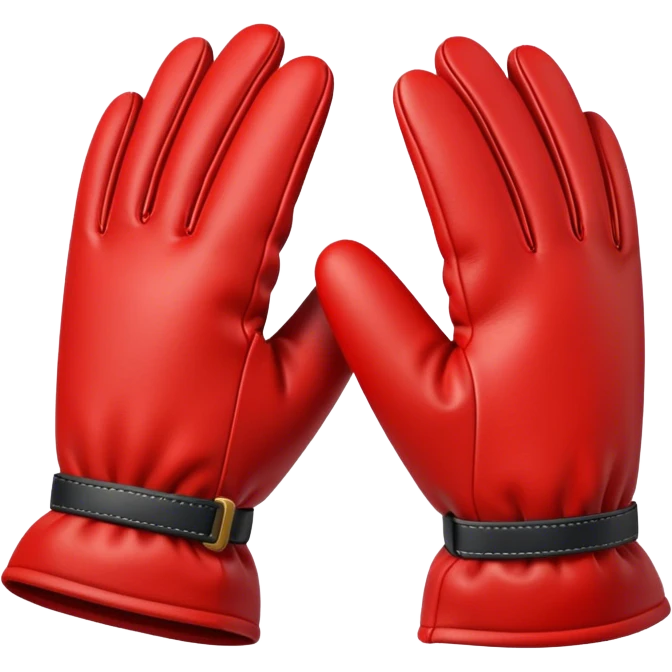 red pair of gloves emoji