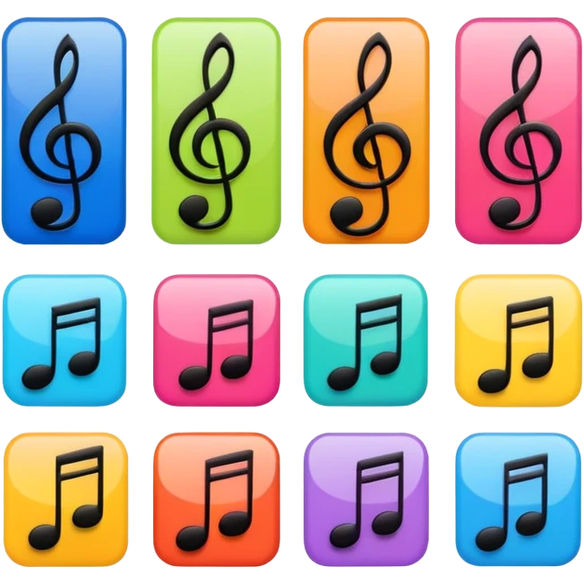 Music flashcards emoji