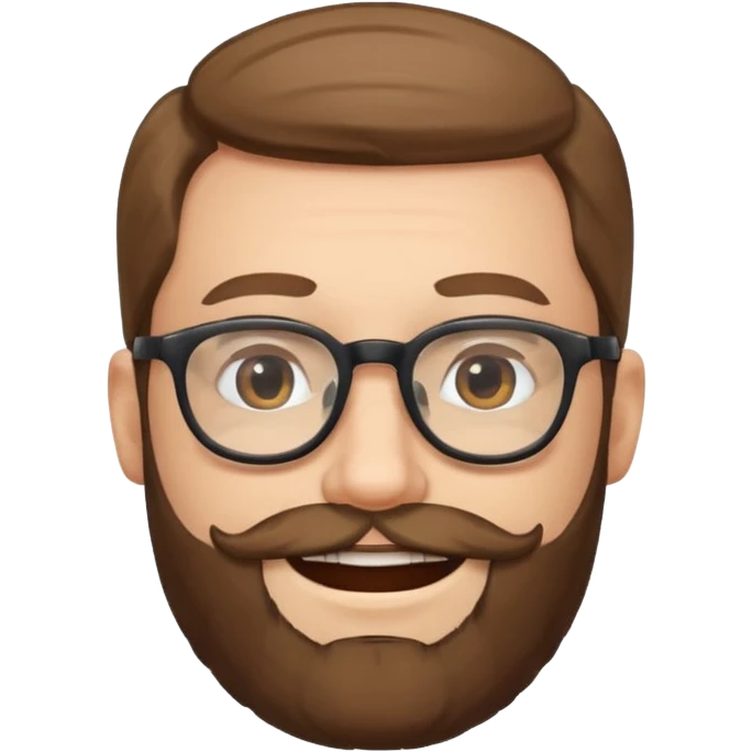 smiling man with beard and glasses emoji