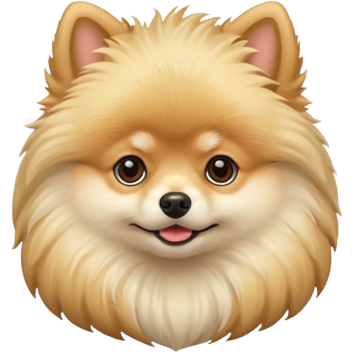 Pomeranian cream color emoji