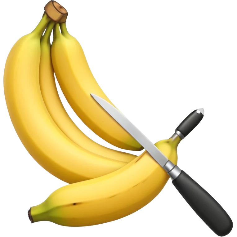 A banana being cut emoji
