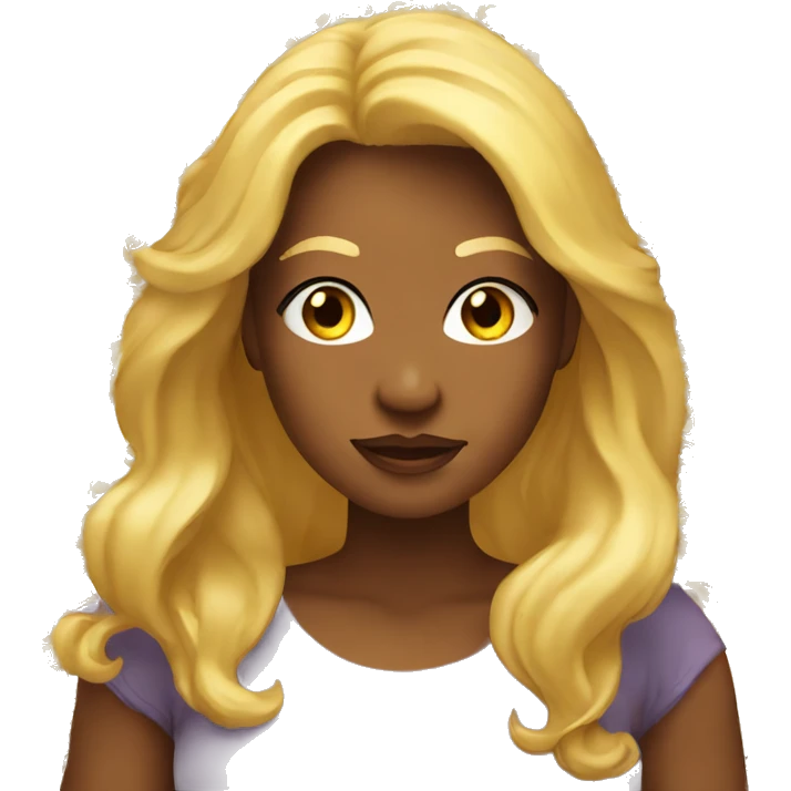 A woman with long golden hair and a voluptuous figure. emoji