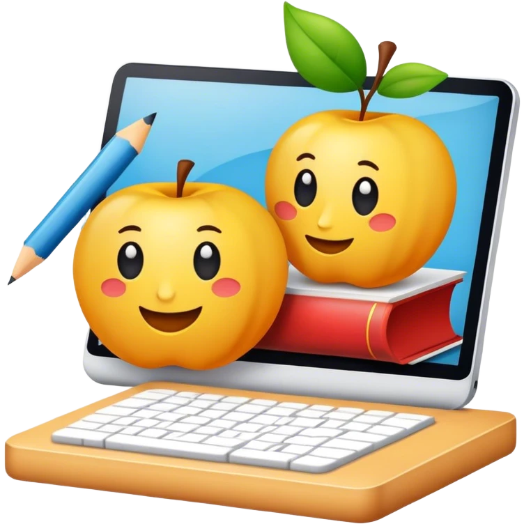 digital school education emoji