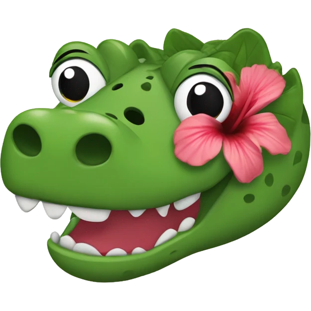 crocs with a hibiscus jibit emoji