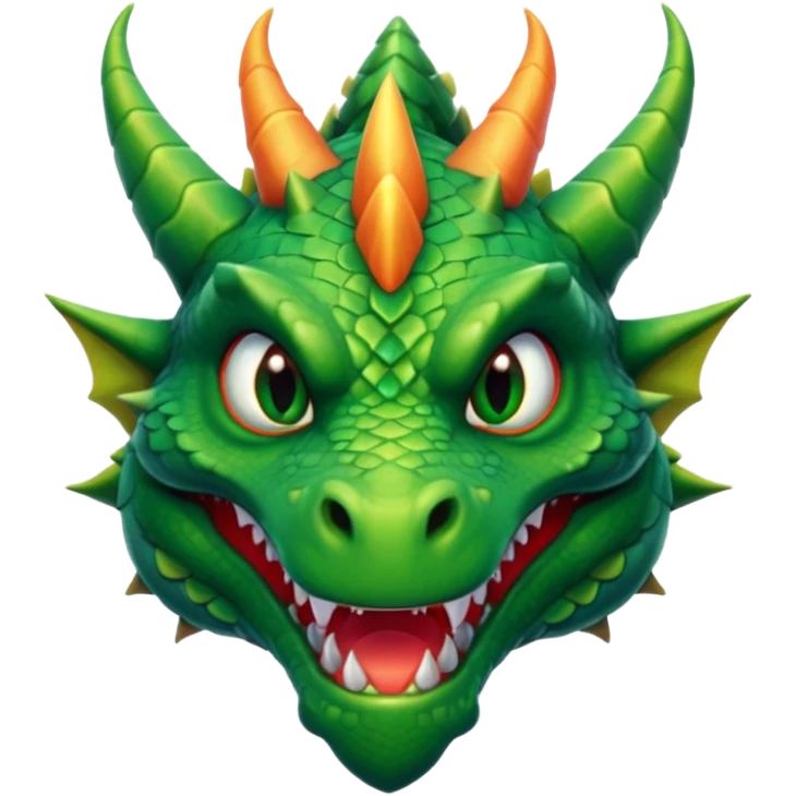 A dragon with a witch nose emoji