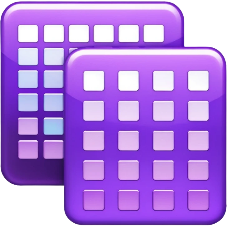 Glitter Purple and Cian spreadsheet paper emoji