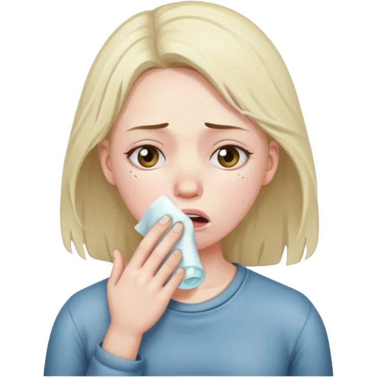 A girl chocking herself  emoji
