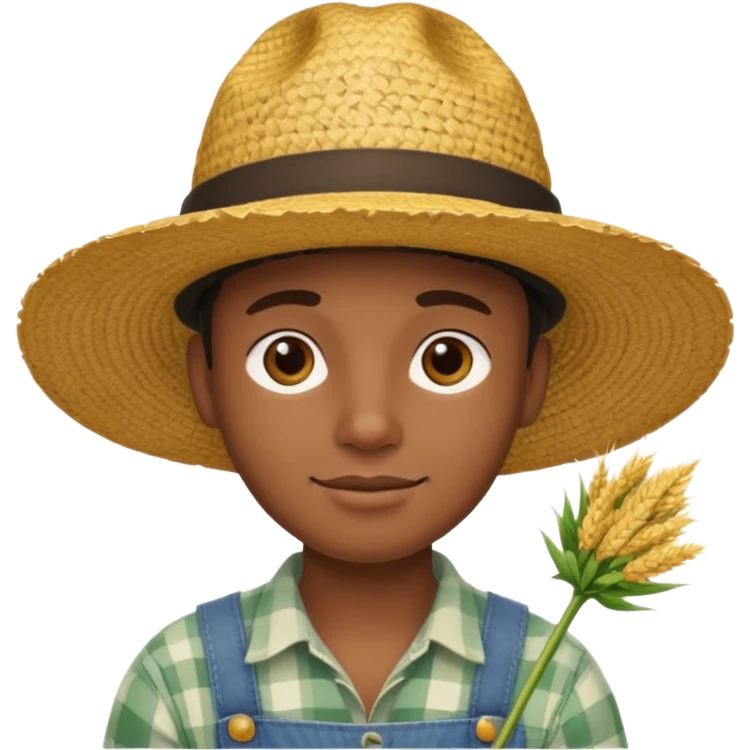 young black farmer emoji
