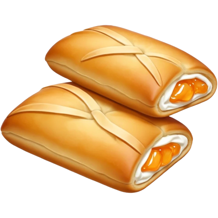Traditional apricot kolaches folded and not round emoji