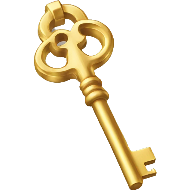 Gold colour key emoji