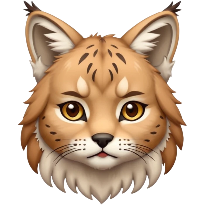 Chibi Sticker lynx sad emoji