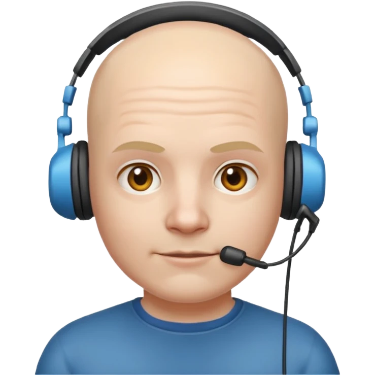 Gamer bald  emoji