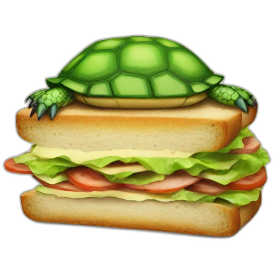 Sandwich turtle emoji