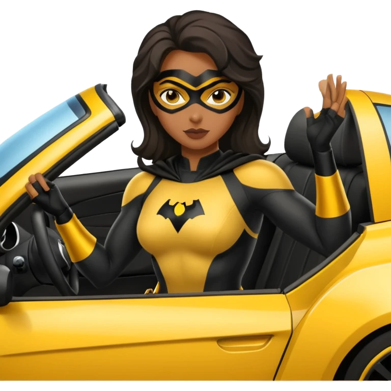 Bumblebee superhero black female’s sexy car emoji