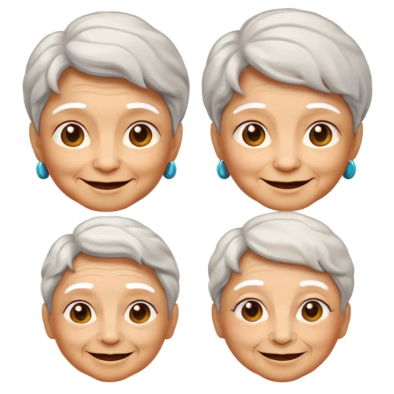 Cool faces emoji mixed with grandma emoji emoji