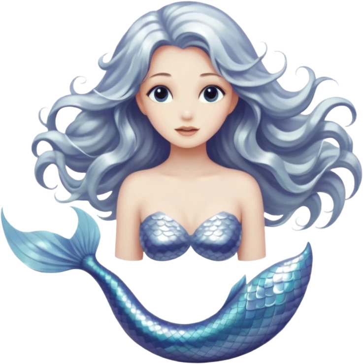 Lunar mermaid with more details emoji