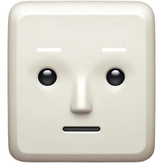 Square man with square body emoji