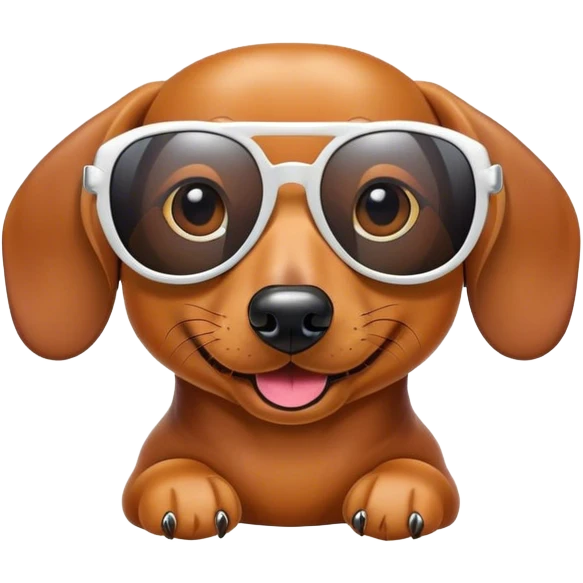 Dachshund with sunglasses emoji