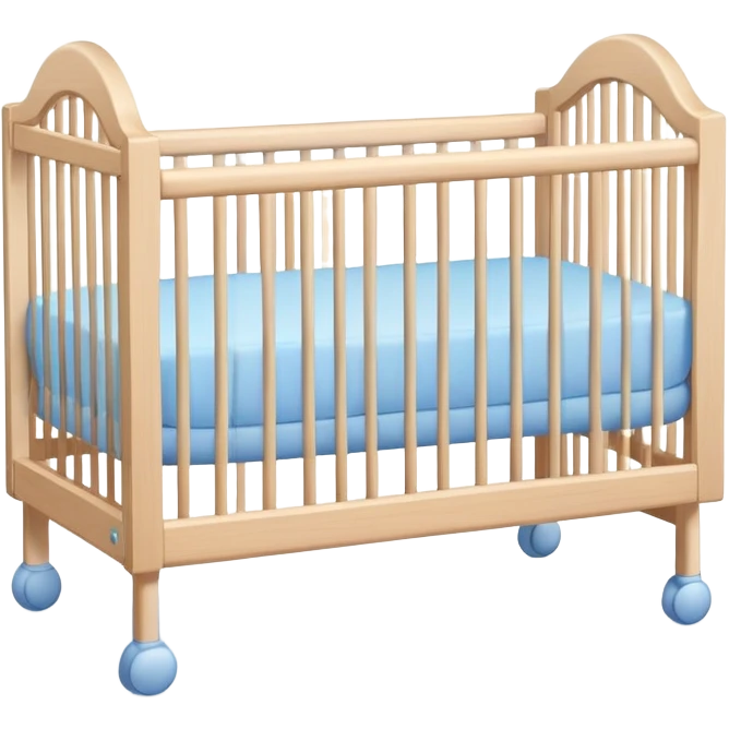 Blue baby crib emoji