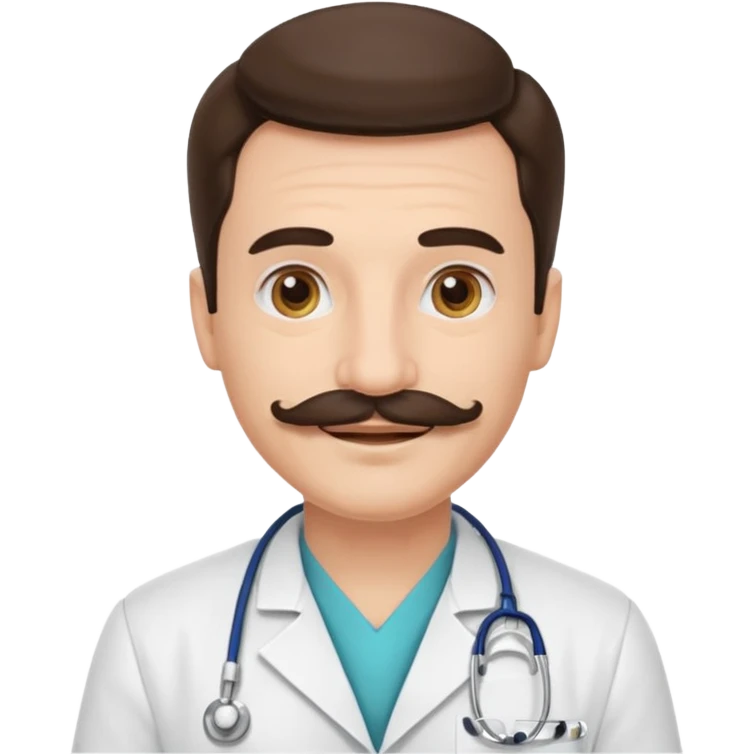 moustache uniform Doctor man emoji
