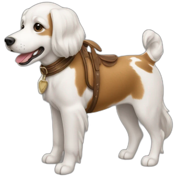 Chien sur un cheval emoji