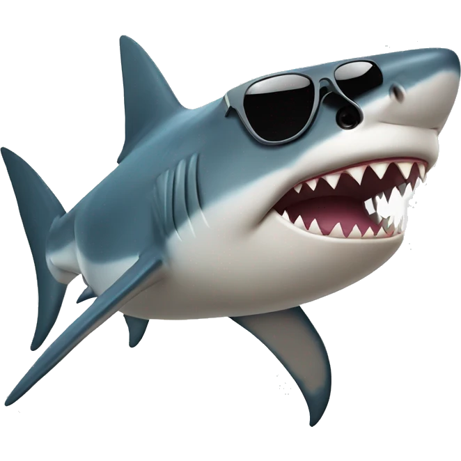 Shark with sunglasses emoji